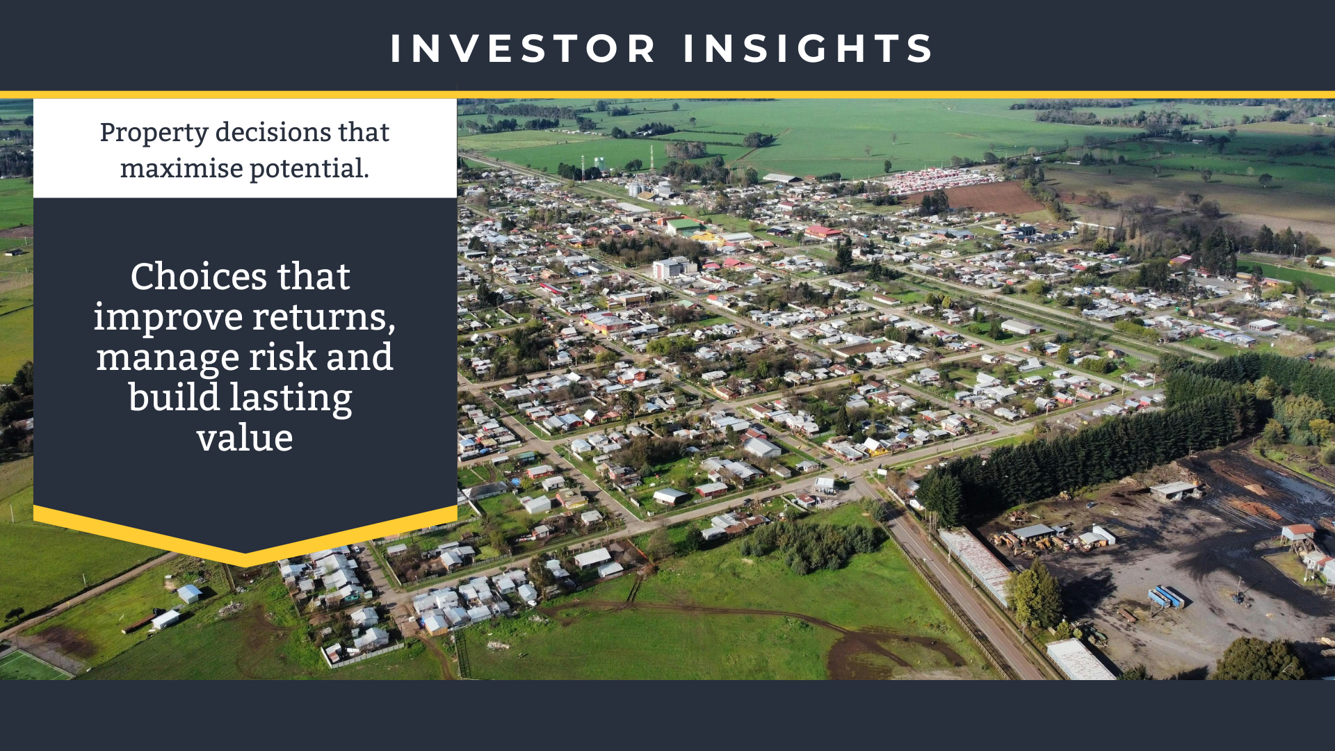 Property decisions that maximise potential